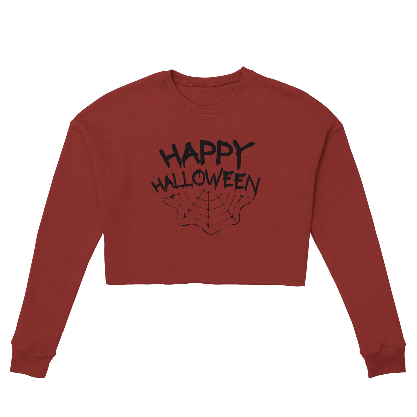 Women's Cropped Sweatshirt - Happy Halloween