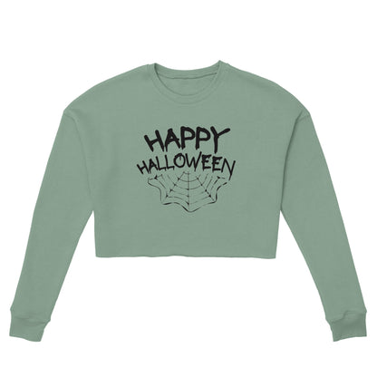 Women's Cropped Sweatshirt - Happy Halloween