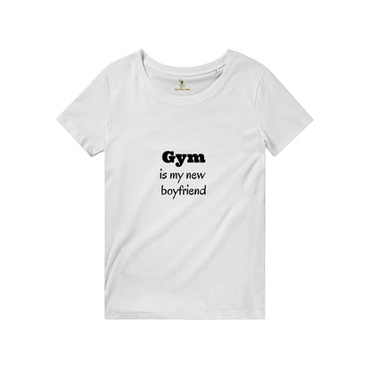 Organic Unisex Crewneck T-shirt - Gym is my new boyfriend