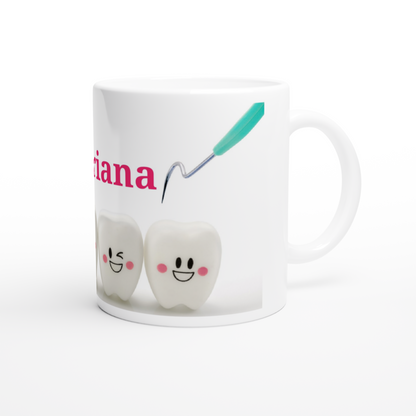 White 11oz Ceramic Mug - Mariana