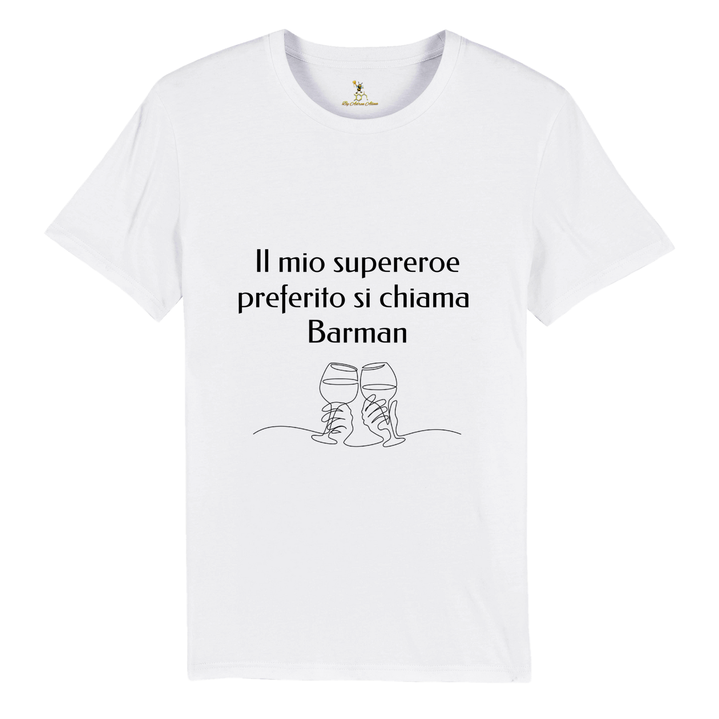 Organic Unisex Crewneck T-shirt - Il mio supereroe preferito si chiama Barman