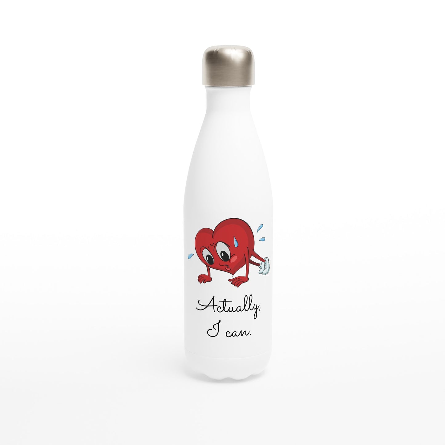 White 17oz Stainless Steel Water Bottle