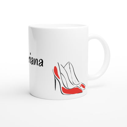 White 11oz Ceramic Mug - Mariana