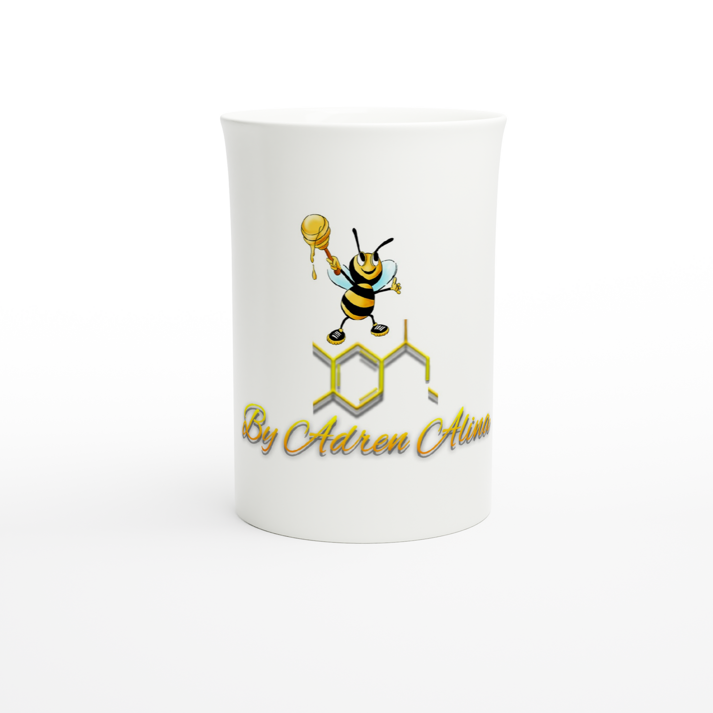 White 10oz Porcelain Slim Mug - By Adren Alina