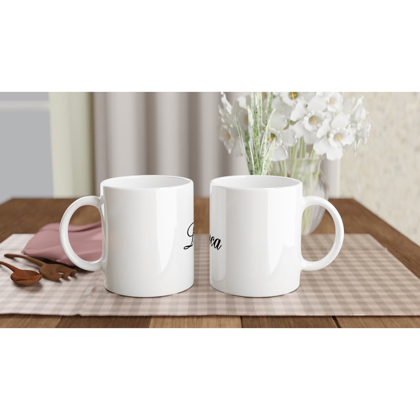 White 11oz Ceramic Mug - Luca