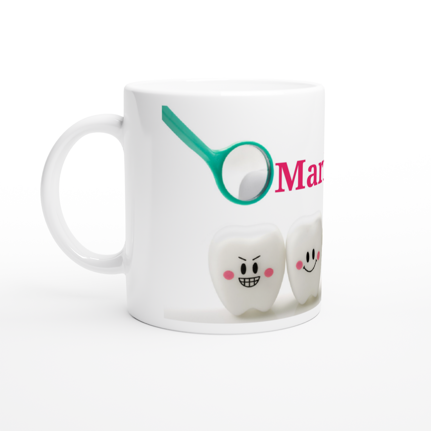 White 11oz Ceramic Mug - Mariana