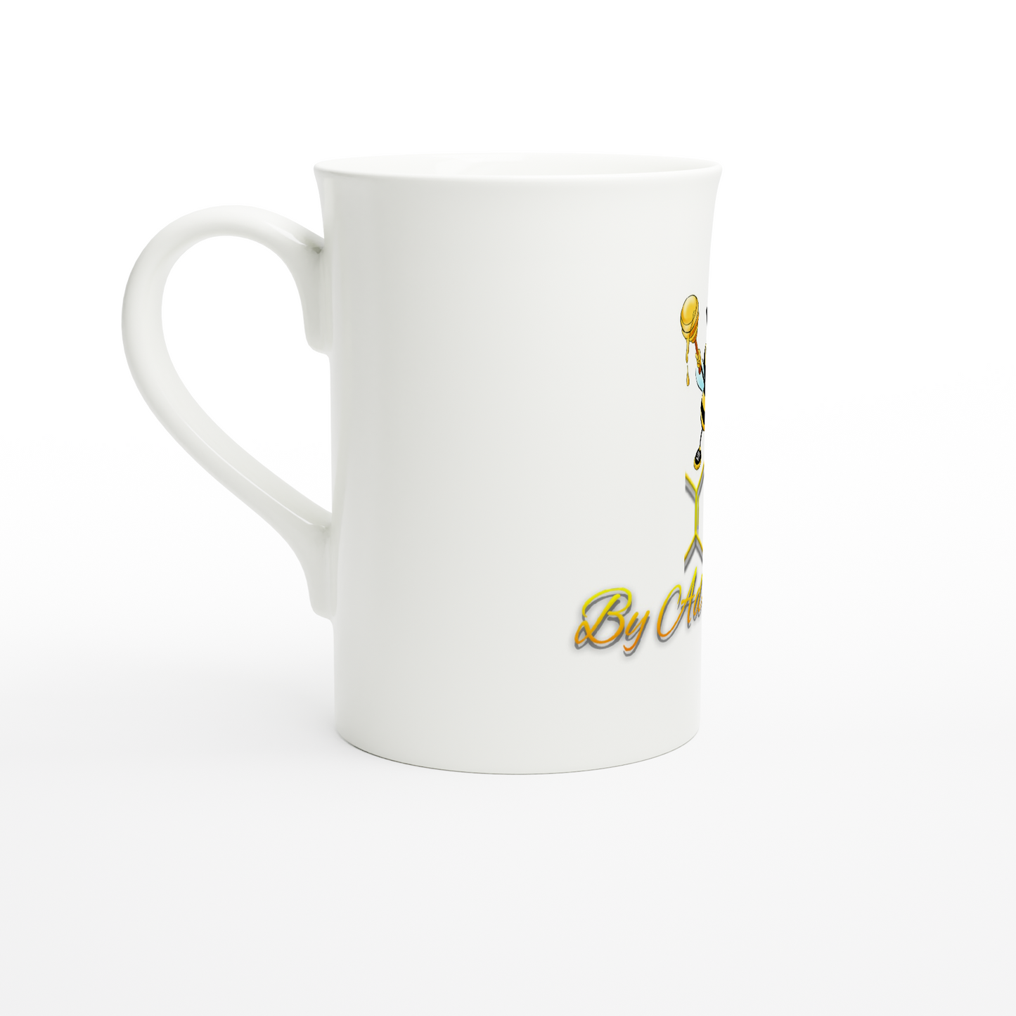 White 10oz Porcelain Slim Mug - By Adren Alina