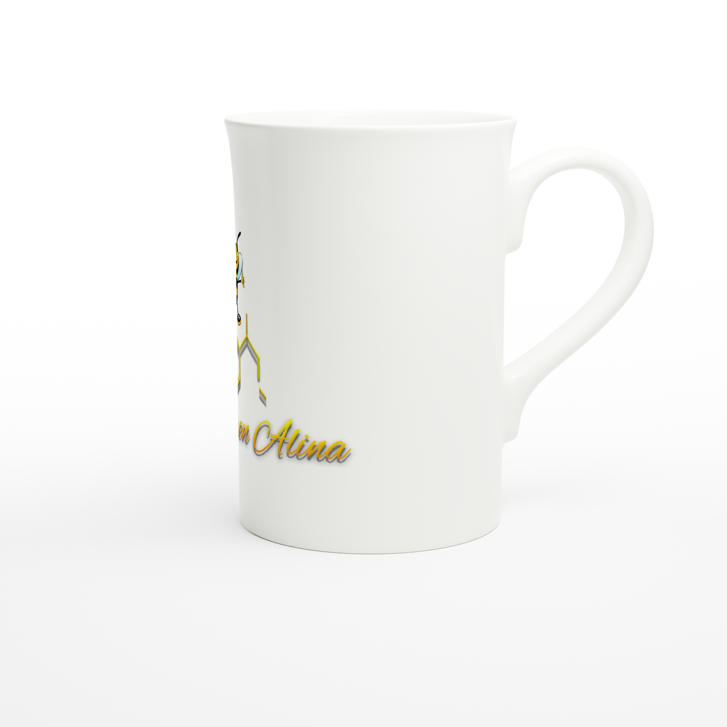 White 10oz Porcelain Slim Mug - By Adren Alina