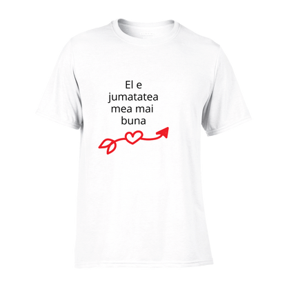 Performance Unisex Crewneck T-shirt - El e jumatatea mea mai buna