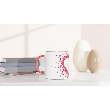 White 11oz Ceramic Mug with Color Inside - Cea mai  buna sora