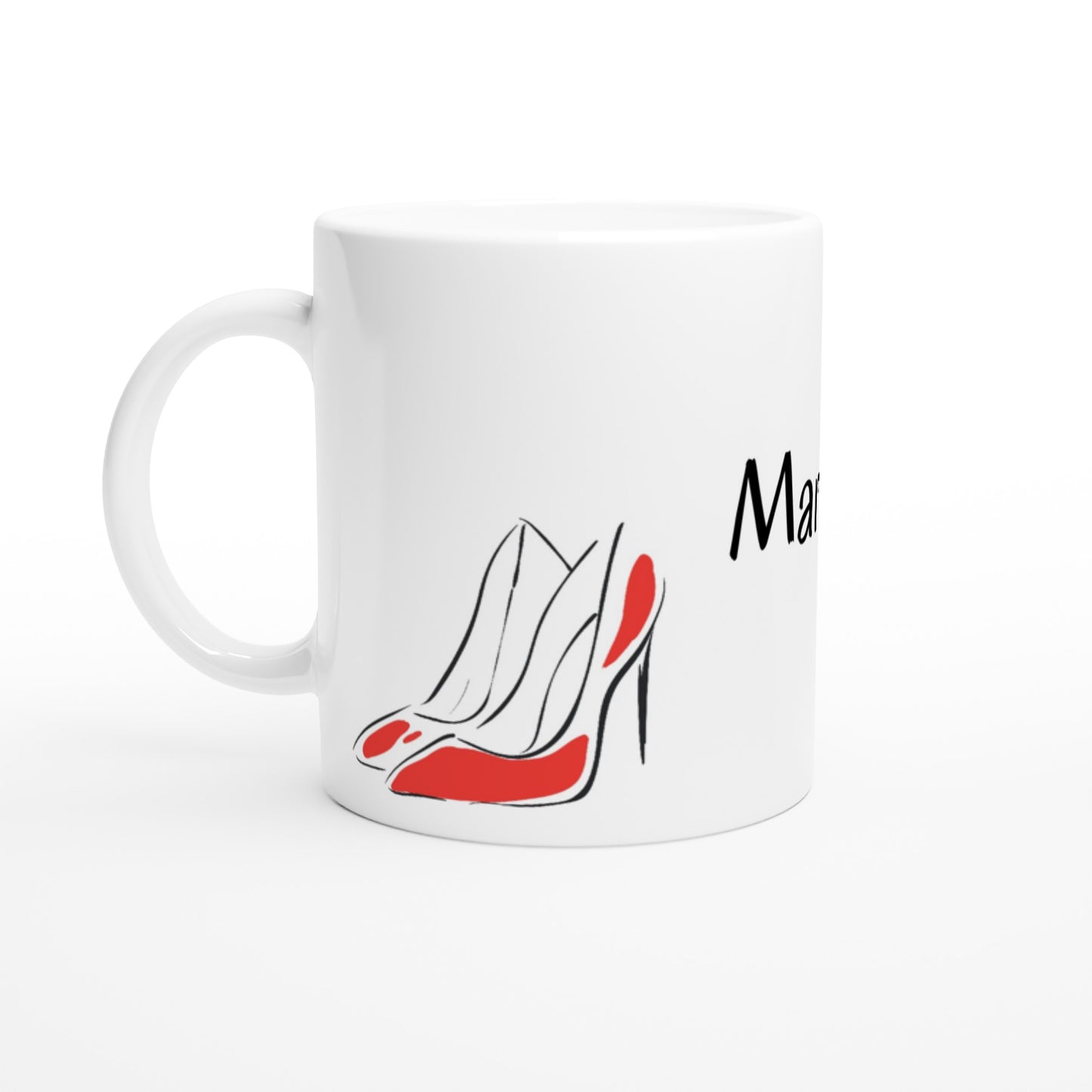 White 11oz Ceramic Mug - Mariana