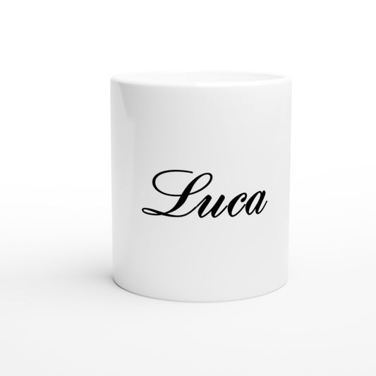 White 11oz Ceramic Mug - Luca